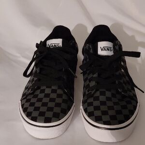 Vans Black and Gray Checkered Shoes